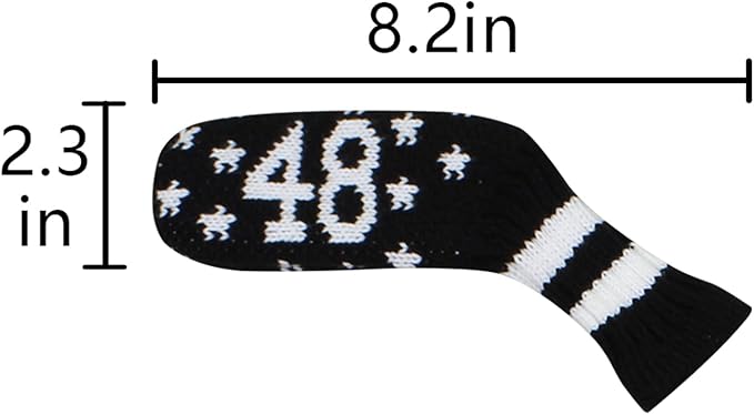 Scott Edward 1/7/10 Pcs Knitted Golf Club Head Covers for Irons Wedge Cuteness and Basically Socks Shape Washable Golf Club Head Protector on Pattern Style Double Sided Customized