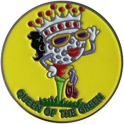 Queen of The Green Golf Ball Marker and Matching Hat Clip