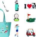 Golf Sport Charms for Bogg Bag - Set of 7 PVC Rubber Inserts, Compatible with Bogg Bag Accessories, Beach Bag Charms Inserts Accessories for Women Girls