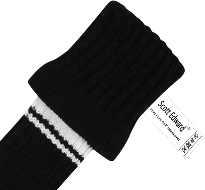 Scott Edward Knit Wood Golf Club Head Covers 4 Pieces Knitted Item Fit Over Well Driver Wood(460cc) Fairway Wood and Hybrid(UT)