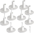 Rubber Golf Tees for Mats, Cross Shaped Golf Tee Holder Set for Driving Range & Simulator Practice, 5 Sizes 10p Unbreakable Tees & 20p Ball Stud for Indoor Outdoor Use (White)