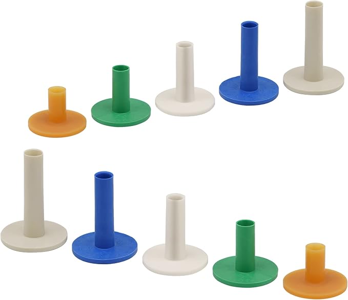 Golf Rubber Tees Practice Training, Driving Putting Chipping Range Mixed Size, Excellent Effect Used with Golf mats and Golf nets, Suitable for Indoor Outdoor Backyard Home Office