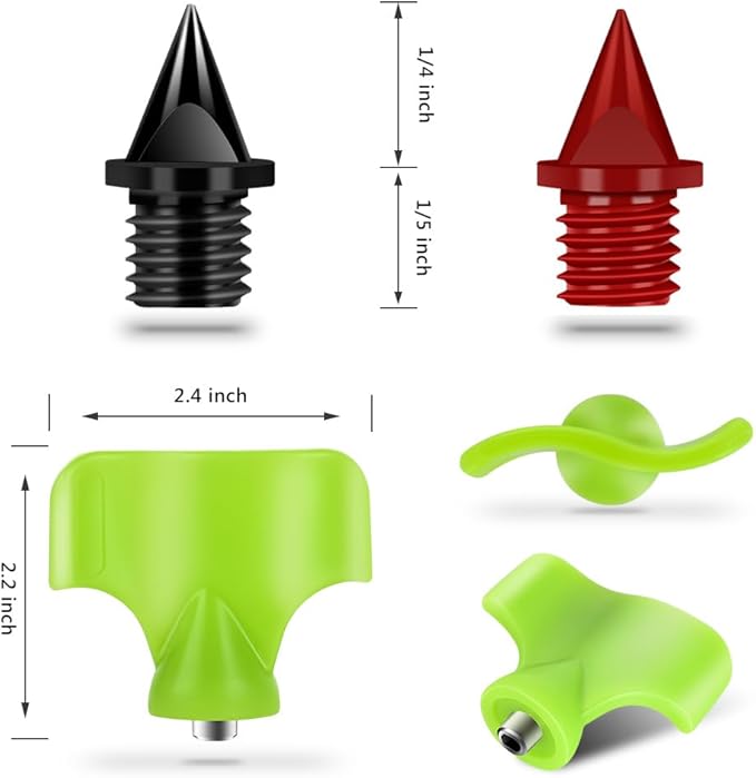 1/4 Inch Carbon Steel Track Spikes, 32 Pieces Lighter Weight Spikes Track Shoes, Each Nail Weighs Only 0.47 Grams, Used for Track and Field Sprinting or Cross Country