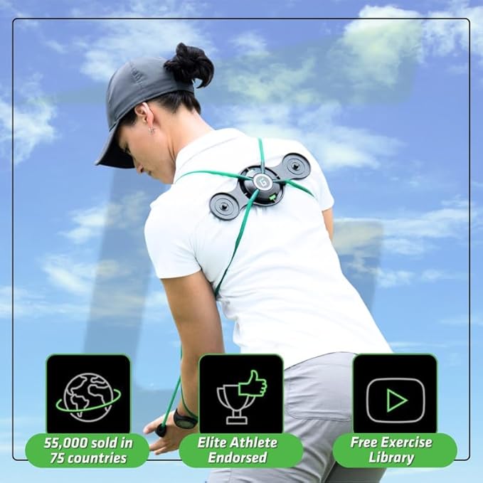 Golf Swing Performance Trainer Aid | Golf Swing Trainer Trusted by PGA Coaches | Backed by 30 Years Research | Elevate Your Golf Training | Enhance Strength, Stability, Rotation & Posture