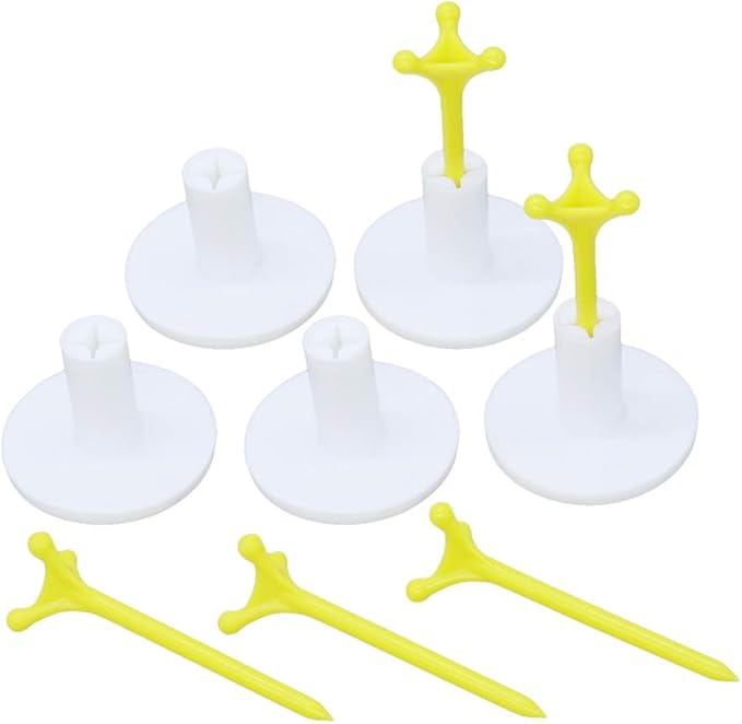 Golf Rubber Tee Holder Set for Golf Driving Range Tee Practice Tool Pack of 5