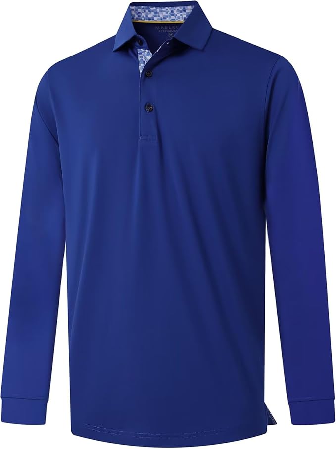 Mens Polo Shirts Short and Long Sleeve Casual Solid Stylish Dry Fit Performance Designed Collared Golf Polo Shirts for Men
