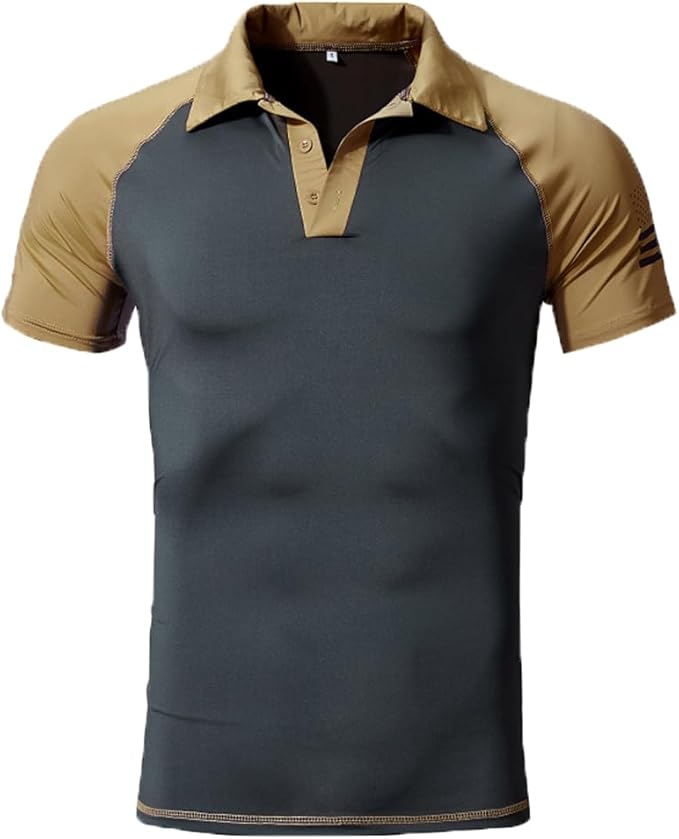 HARGLESMAN Men's 1776 Independence Day American Flag Short Sleeve Polo Golft Shirt(S-3XL)