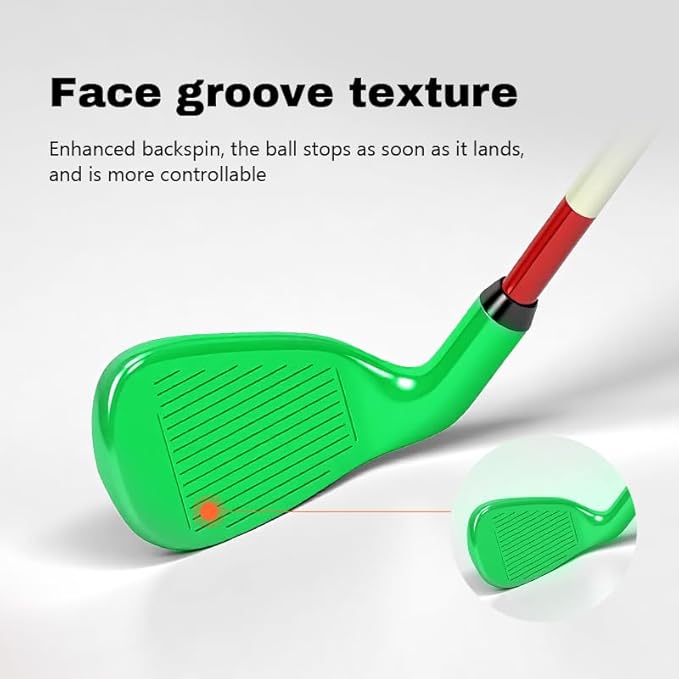 Kids Golf Clubs Set Children Golf Set Yard Sports Tools Three Clubs with Carry Bag and Soft Balls