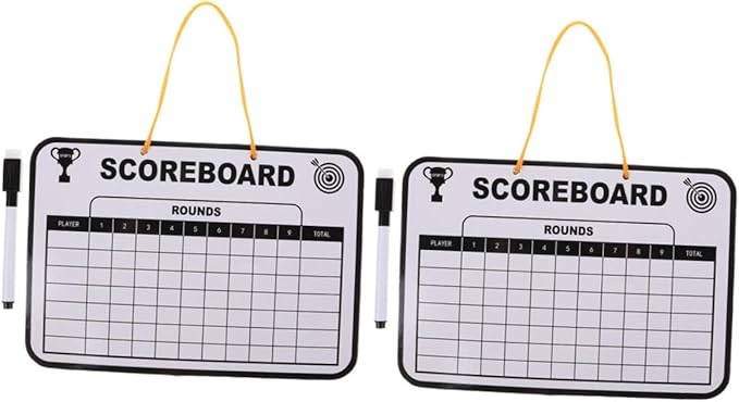 SUPVOX 2pcs Double Sided Dry Erase Golf Scoreboard for Portable Reusable Writing Board for Indoor and Outdoor Training Lightweight Message Board for Enhanced Learning and Score Tracking