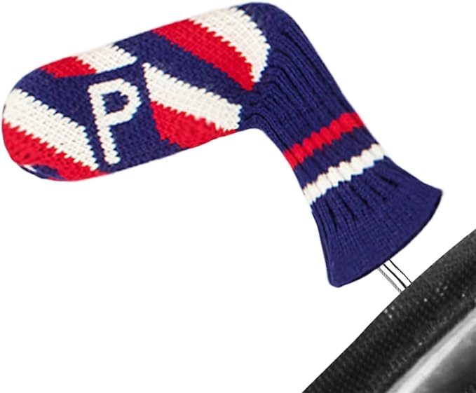 Scott Edward 10 Pcs Golf Club Head Covers for Irons Cuteness Basically Socks Shape Washable Durable Golf Club Head Protector Double Sided Knit Suitable for Most Brands