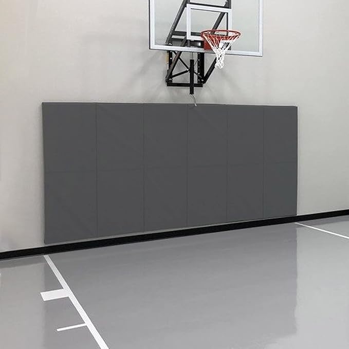 PROGOAL Gym Wall Paddings Basketball Court Wall Protection Pad - 2”Thick Foam Wall Mat Durable Protector for Wall-Mounted Basketball Hoops Garage Taekwondo（60" Lx20 W）