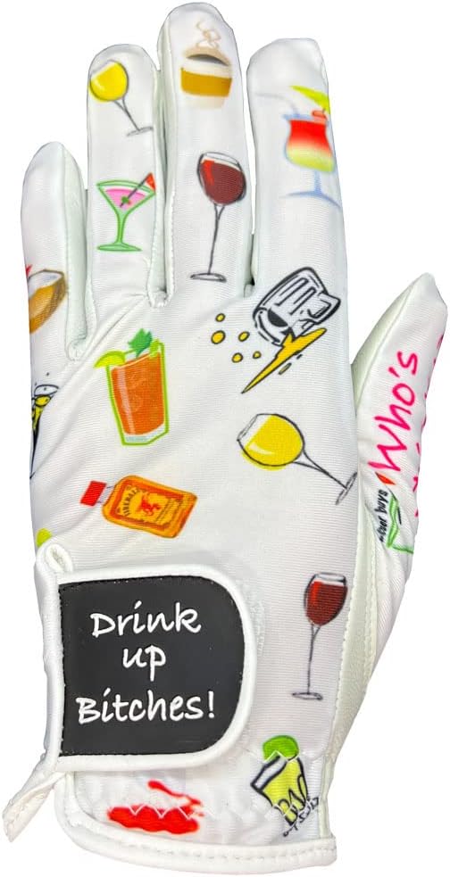 Giggle Golf Women's Golf Glove - Adjustable Strap, Left Hand Gloves for Women