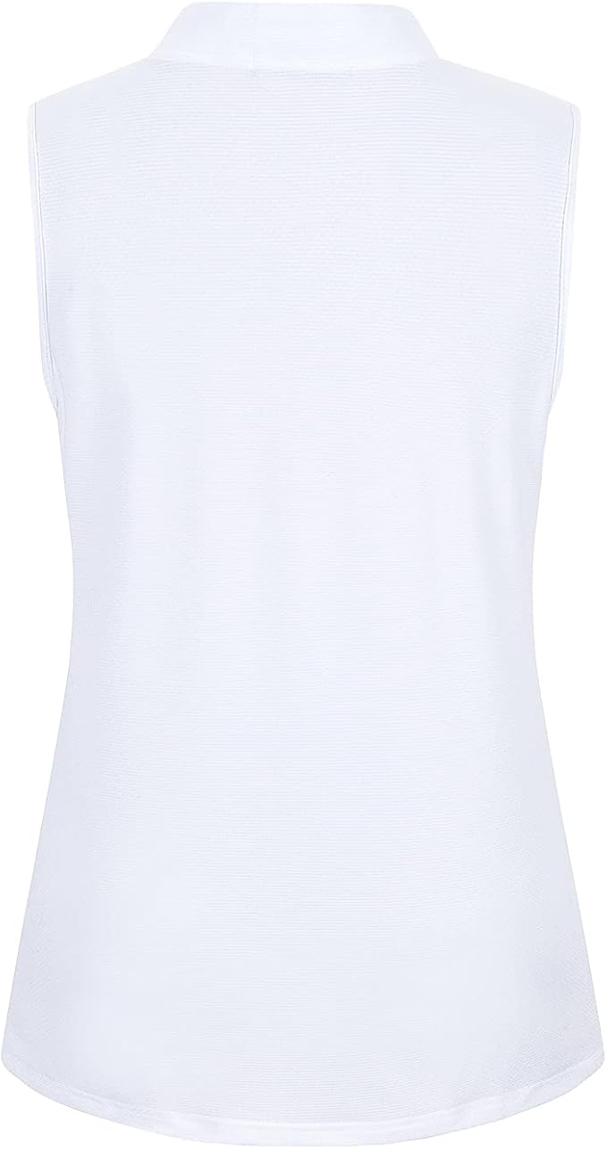 Womens Sleeveless Golf Polo Shirts Lightweight Tennis Sport Tops