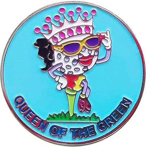 Queen of The Green Golf Ball Marker and Matching Hat Clip