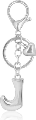 Gold Bubble Heart, Cherry, Bow & More Designs Letter Initial Keychain Bag Charms – Cute Purse Charms for Handbags