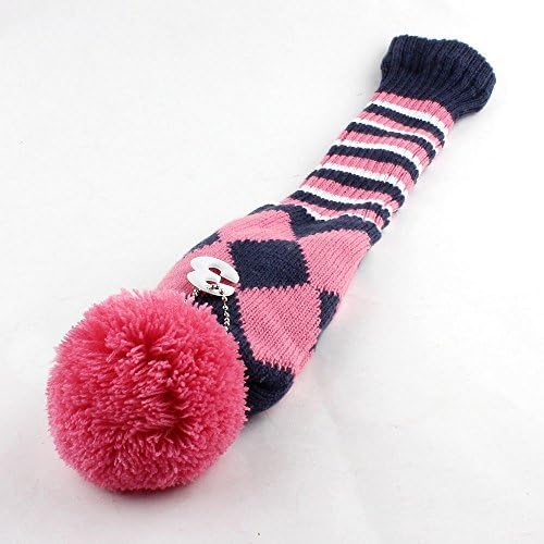 Craftsman Golf Knit Pom Pom 3pcs Headcover Set Vintange Sock Covers for Driver and Woods