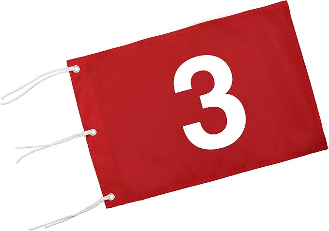 KINGTOP Golf Flag 20x14 Inch - 420D Nylon, Brass Grommets - Standard Putting Green Flags for Backyard Practice, Golf Courses, Country Club