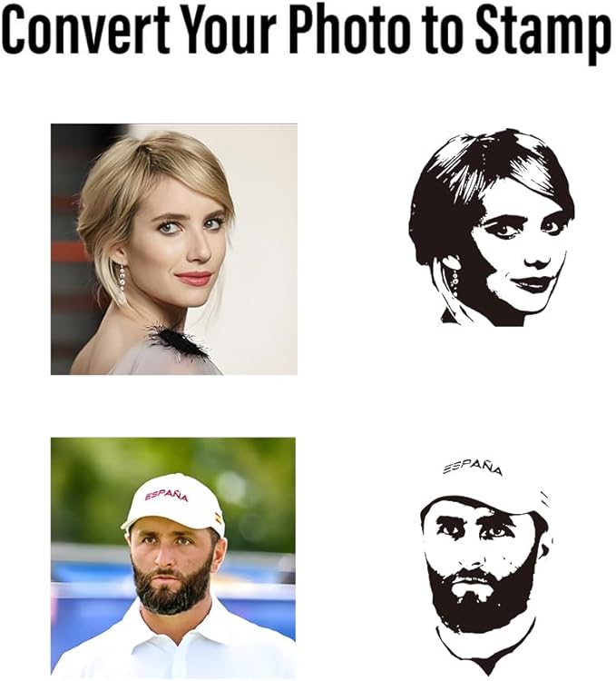 Custom Portrait Golf Ball Stamp from Photo, Golf Ball Face Stamp Marker, Golf Ball Line Marker & Alignment Tool, Personalized Golf Gift, Golf Accessories