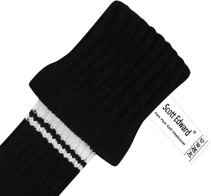 Scott Edward Knit Golf Head Covers for Woods Set of 3 Fits Well Driver(460cc) Fairway Wood and Hybrid(UT) The Perfect Change for Golf Bag