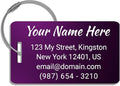 Luggage Tags for Suitcases - Personalized Luggage Tag Pack of 1 (Purple, 2x3.5)