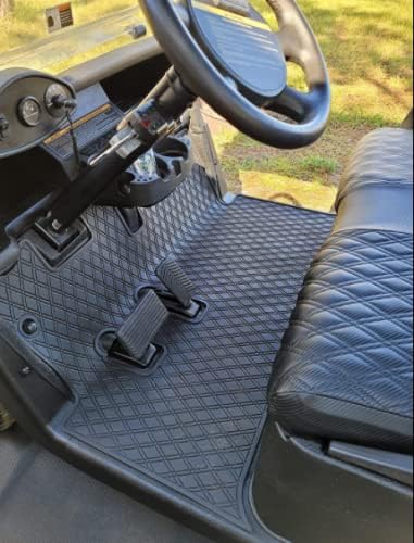 Xtreme Mats EZGO RXV Golf Cart Mat, Full Coverage Golf Cart Floor Liner Mat - Only Fits EZGO RXV (2008-2022) & 2Five (2009+) - All Black