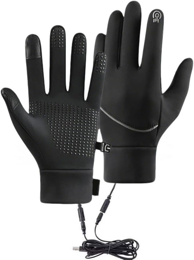 Heated Gloves for Men and Women, Winter Full Finger Hand Warmers Heated Gloves for Skiing Cycling Golf Hiking