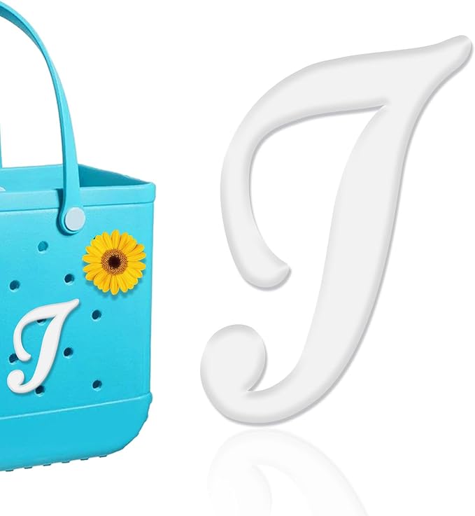Mity rain Letter Charms for Bogg Bag，Alphabet Lettering Accessories Charms Compatible with Bogg Bag Original All Models, Insert Decorative Letter for Handbag Beach Tote Bag I