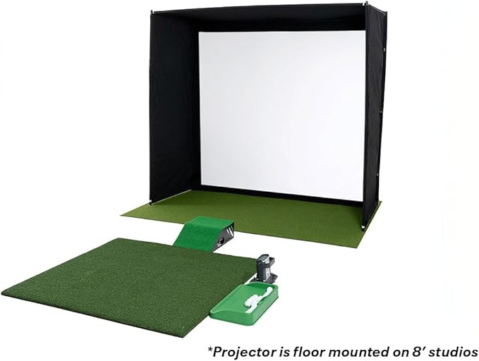 SkyTrak ST+ Golf Simulator – Ultimate Studio Package | Home Golf Simulator with Launch Monitor, Mat, Net & Screen