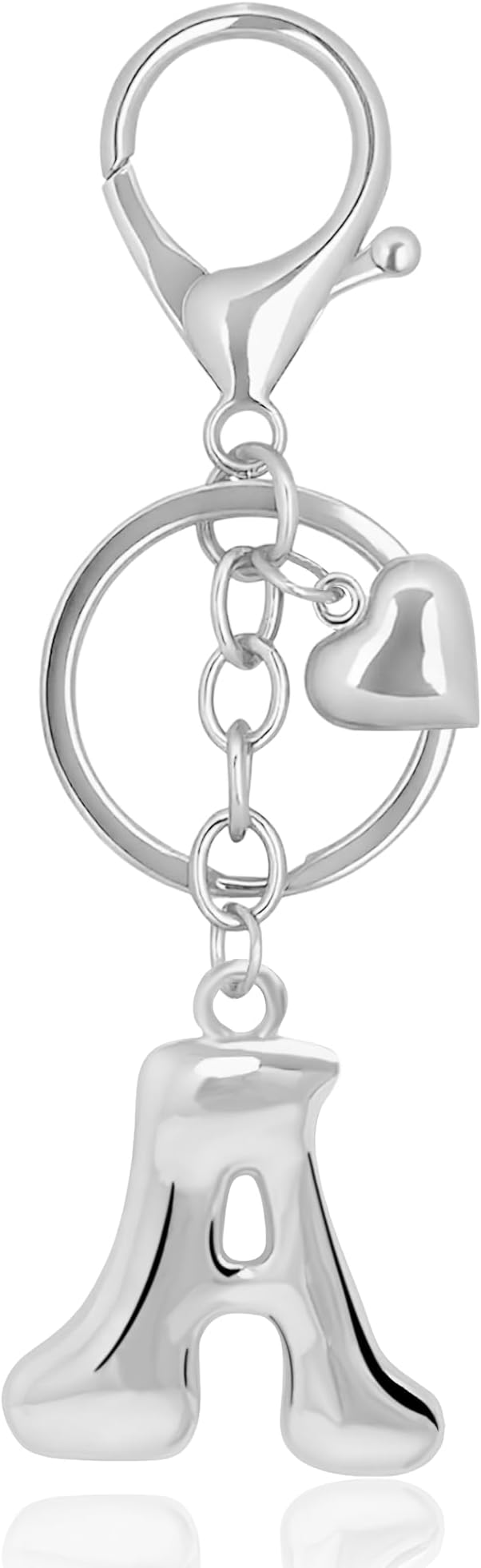 Gold Bubble Heart, Cherry, Bow & More Designs Letter Initial Keychain Bag Charms – Cute Purse Charms for Handbags