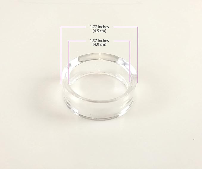 Party Zealot 30 pcs Large Acrylic Clear Baseball Stands 1-5/8" Size Display Holders for Large Round Object Soccer Softballs
