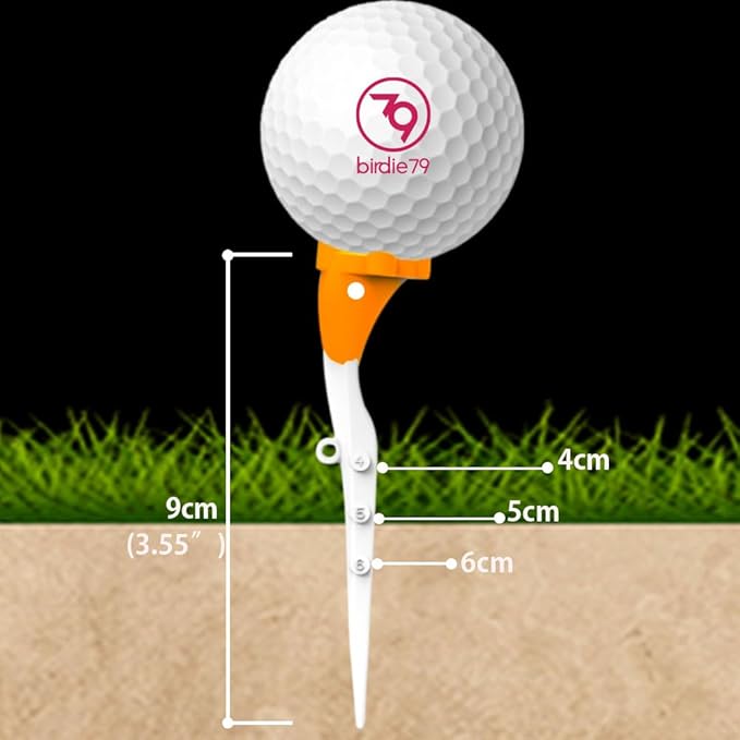 Upgraded Premium High Path Golf Tee Set – 5° Launch Angle, Adjustable Height Markers, Reduces Hooks & Slices, High Visibility, Stable 20mm Head, 9pcs