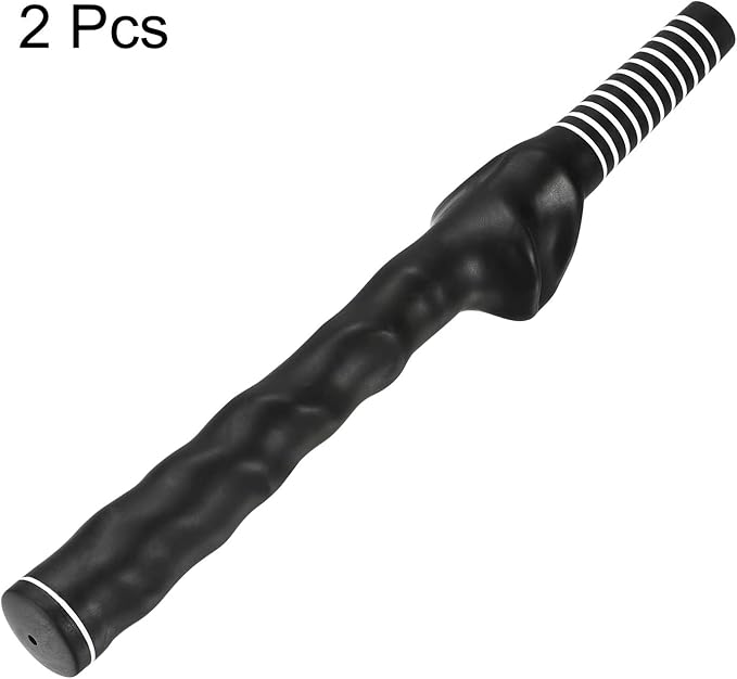 PATIKIL Golf Club Training Grip, 2 Pack Left Handed Teaching Practice Swing Non-Slip Auxiliary Aid Correction for Golf Trainer Beginner, Black