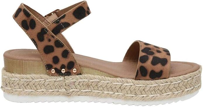 CUSHIONAIRE Melissa Espadrille Platform Sandals For Women with Adjustable Ankle Strap and Memory Foam Insole-Comfortable Womens Sandals for Summer