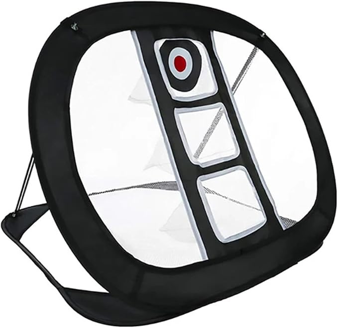 Pop Up Golf Practice & Chipping Net - Portable Folding Indoor Outdoor Swing Trainer with Mat