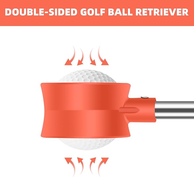 Golf Ball Retriever for Water Telescopic, 9Ft/12Ft Stainless Steel Ball Retriever Tool Golf Ball Grabber