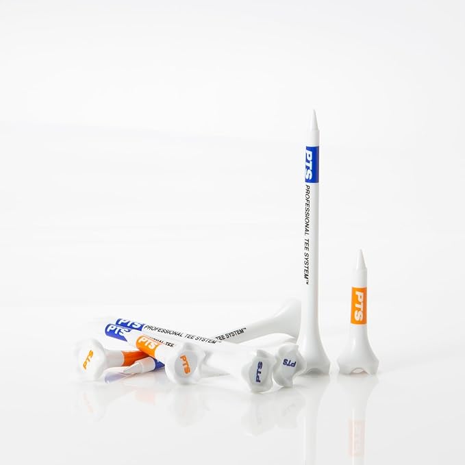 PrideSports PTS Plastic Golf Tees | Combo 50 Pack - 40 3-1/4” and 10 1-1/2” | #1 Plastic Tee on Tour | The Perfect Tee for Any Hole