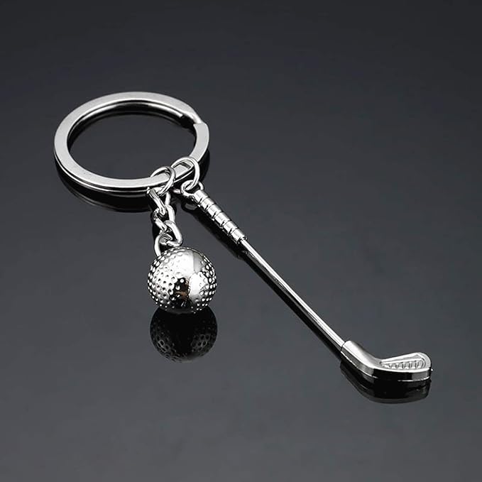 Mini Cute Golf Keychain Golf Ball Key Ring Birthday Christmas Gifts for Men Women Boys Girls