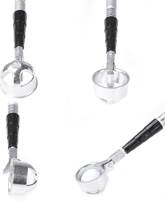 Golf Ball Grabber, Aluminum Alloy Ball Retriever, K Head Lockable Retrieve Tool for Water