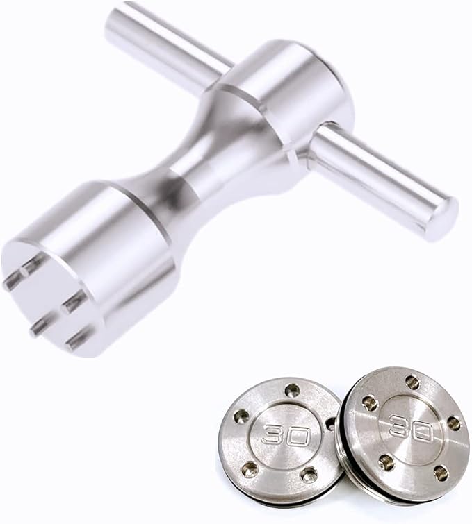 ROYMADE Golf Putter Weights 2pcs 5g/10g/15g/20g/25g/30g/35g/40g/45g with Wrench Kit Set Compatible with Titleist Scotty Cameron Putter Golf Accessory (2pcs 30g+Wrench)