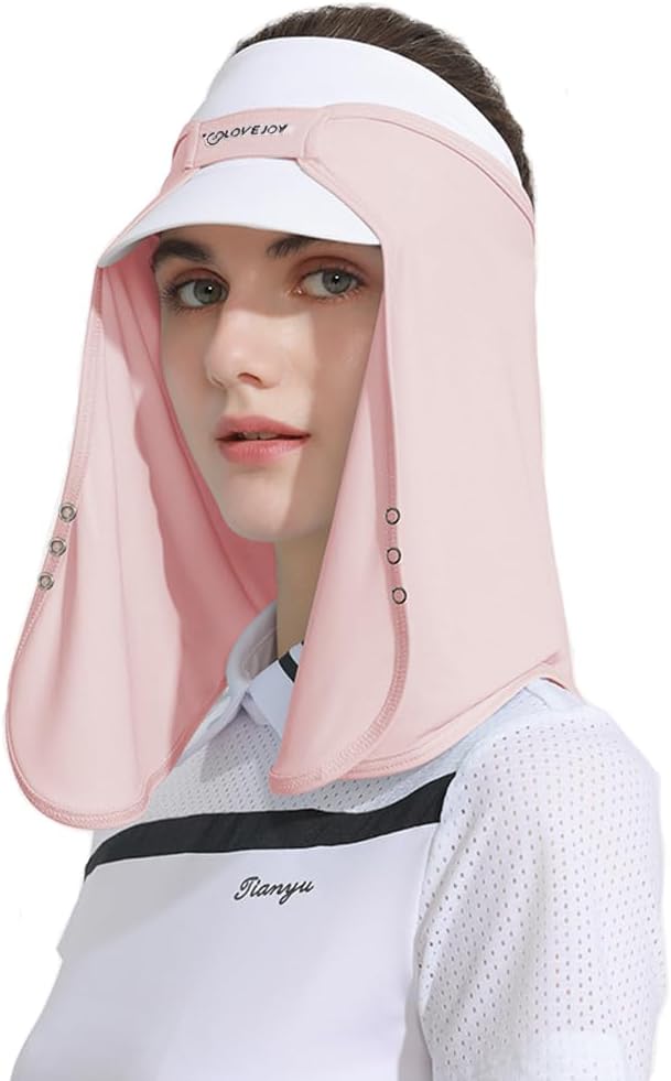 Unisex Sun Protection Golf Neck Shade Cap Drape UPF 50+ Cooling Face Covering