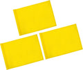 KINGTOP Golf Flag 20x14 Inch - Plain Yellow, 420D Nylon, Tube Inserted - Standard Putting Green Flags for Driving Range, Backyard Practice, Golf Courses, Country Club, 3-Pack