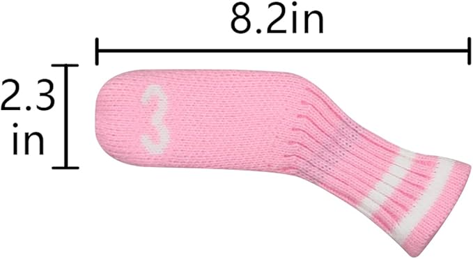 Scott Edward 10 Pcs Golf Club Head Covers for Irons Cuteness Basically Socks Shape Washable Durable Golf Club Head Protector Double Sided Knit Suitable for Most Brands
