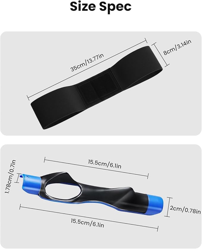 Golf Grip Trainer & Swing Correcting Arm Band, Golf Training Aid Combo- Enhance Grip Strength, Swing Technique and Correct Hand Position