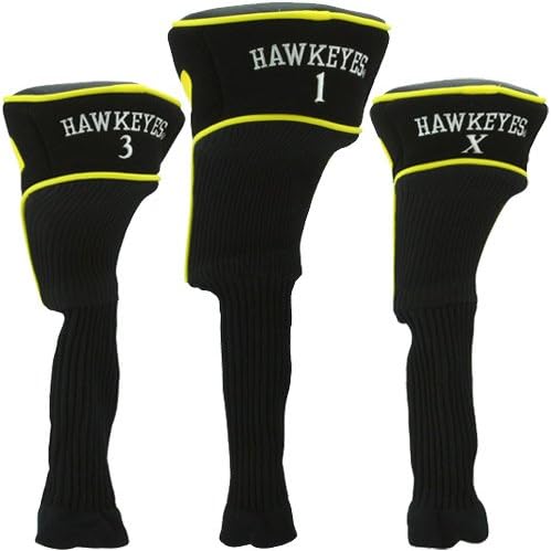 Team Golf NCAA Numbered 1, 3, & X, Fits Oversized Drivers, Utility, Rescue & Fairway Clubs, Velour Lined for Extra Club Protection