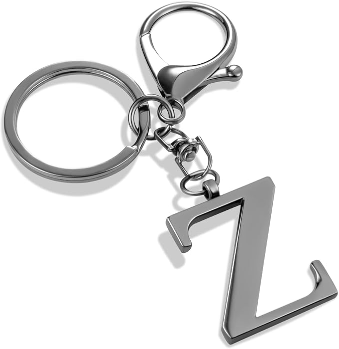 LAXPICOL Gold Letter A-Z Keychain for Women Bag Charms Purse Charms For Handbags Metal Alphabet Initial Letter Keychain