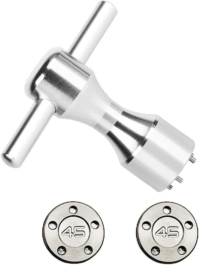 ROYMADE Golf Putter Weights for Scotty Cameron 2pcs 5g/10g/15g/20g/25g/30g/35g/40g/45g with Wrench Kit Set Compatible with Titleist Scotty Cameron Putter Newport (2pcs 45g+Wrench)