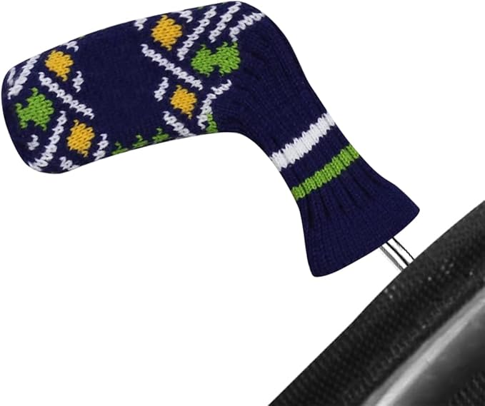 Scott Edward 1/7/10 Pcs Knitted Golf Club Head Covers for Irons Wedge Cuteness and Basically Socks Shape Washable Golf Club Head Protector on Pattern Style Double Sided Customized