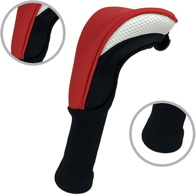 Golf Head Covers for Fairway Woods Driver Hybrids 5 Pieces Nylon Mesh Sports Fan Golf Club Headcovers-Golf Accessories for Men Women.