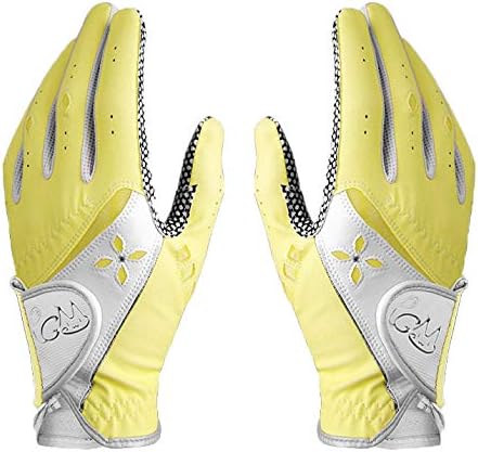 PGM Women's Golf Glove One Pair, Improved Grip System, Cool and Comfortable