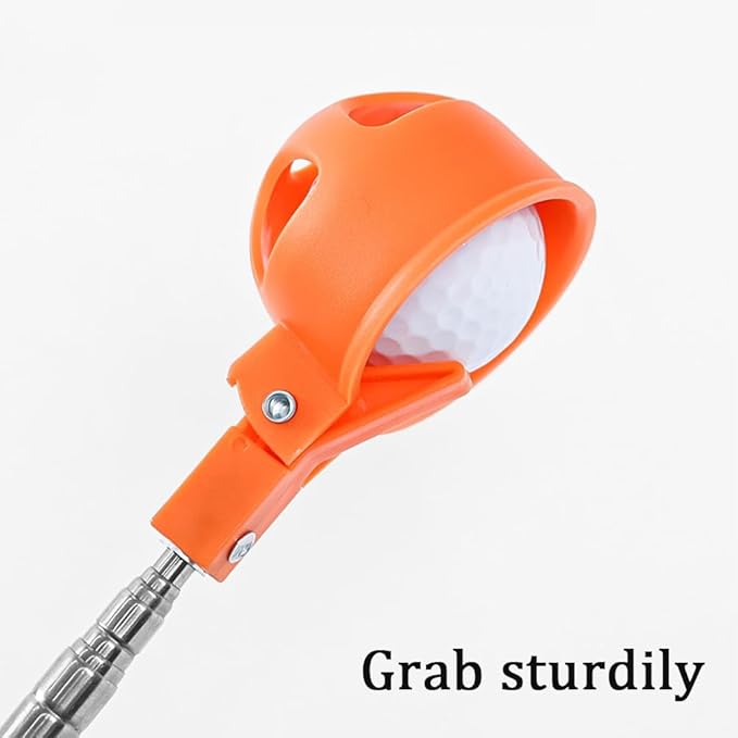 Kakalote Golf Ball Retriever, Portable Telescopic Scoop Saver Pick Up Golf Ball Grabber Pick Up with Locking Clip